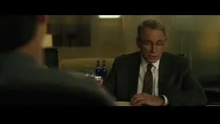 Two men having serious conversation — The Social Network