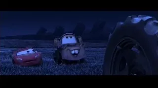 Cars characters in field at night — Cars