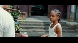 young girl standing on stairs — The Karate Kid