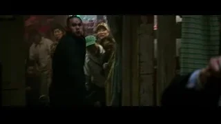 Two men fighting with sword in alleyway — Now You See Me 2