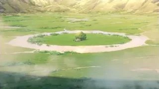 Aerial view of river and green landscape — Your Name