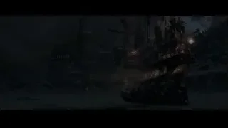 Pirate ship shipwreck near castle in stormy night — Harry Potter and the Goblet of Fire