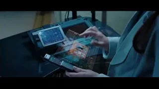 computer monitor with futuristic interface — Doctor Strange 2