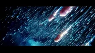 Starry night sky with large explosion — Lucy