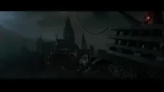 dragon attacking castle in mountains — Harry Potter and the Goblet of Fire