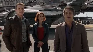 woman standing before fighter jet — The Avengers