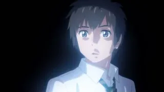 young man's animated portrait serious expression — Your Name