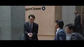 three men in suits in meeting — The Big Short