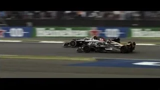 Formula One cars racing on track — F1