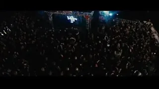 large crowd at concert with graffiti stage — Now You See Me