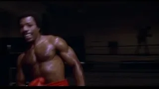 muscular man shirtless in boxing ring — Rocky III
