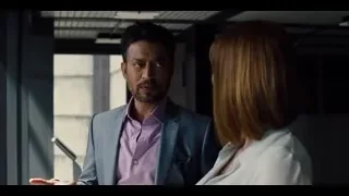 man and woman in tense conversation — Jurassic World