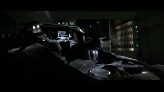 Batman in Batmobile in dark room — Batman: The Dark Knight