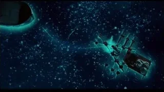 Spaceship floating underwater with bubbles — Life of Pi