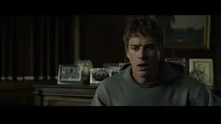 Spiderman flying over cityscape — The Social Network
