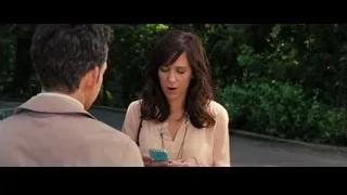 Man and woman talking in park with phone — The Secret Life of Walter Mitty