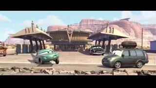 Animated cars at desert gas station — Cars