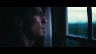 man's face looking out window, eyes closed — Interstellar