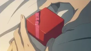 Hands holding red box with engagement ring — Weathering with You