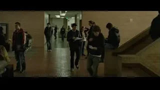 young people walking in school hallway — The Social Network