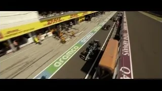 Formula One car on track with spectators — F1