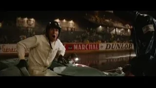 man in racing suit with crowd — Ford v Ferrari