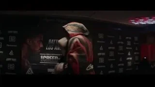 man in boxing ring Battle Los Angeles — Creed 3