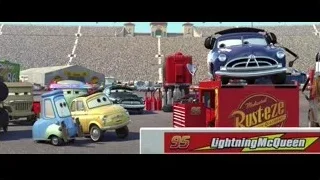 Lightning McQueen and cars at race track — Cars