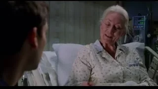 elderly woman in hospital bed with young man — Spider Man