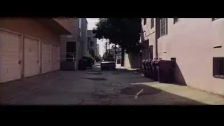 red convertible car parked on street — La La Land
