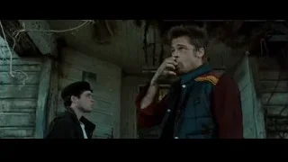 Two men in dilapidated room — Fight Club