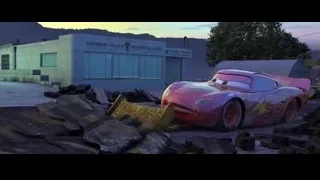Lightning McQueen parked at Cars 3 building — Cars