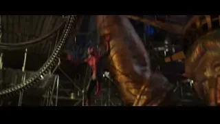 Spiderman and Miles Morales hanging from chains — Spiderman: No Way Home