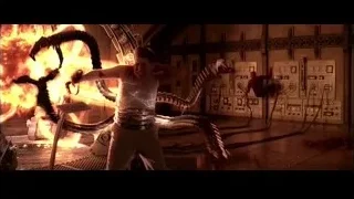 Man fighting snake-like creature with fire — Spider Man 2