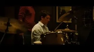 Young man playing drums in studio — Whiplash