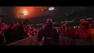 crowd cheering with fireworks in stadium — Creed 3
