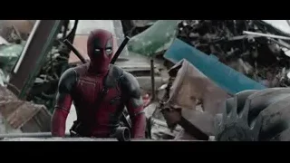 Deadpool standing in rubble with swords — Deadpool