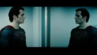 Superman and Henry Cavill standing in hallway — Superman: Man of Steel