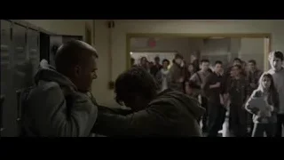 Two men arguing in hallway with lockers — The Amazing Spider Man