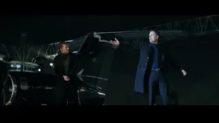 men on stage with helicopter in background — Now You See Me 2