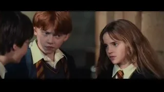 Three children by stone wall — Harry Potter and the Philosophers Stone