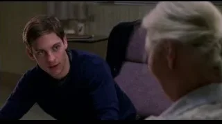 young man and older woman on couch — Spider Man