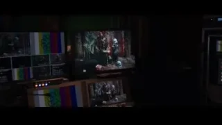Control room with multiple screens — Iron Man 3