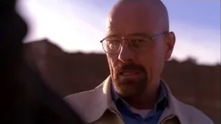 Bald man with mustache and glasses outdoors — Breaking Bad
