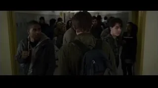Young people in school hallway with lockers — The Amazing Spider Man
